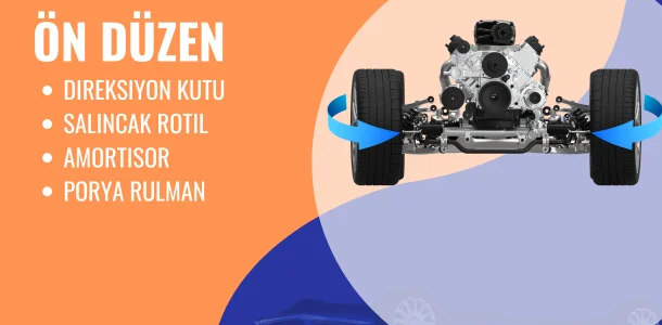 On Düzen salıncak amortisman rot mili rot başı