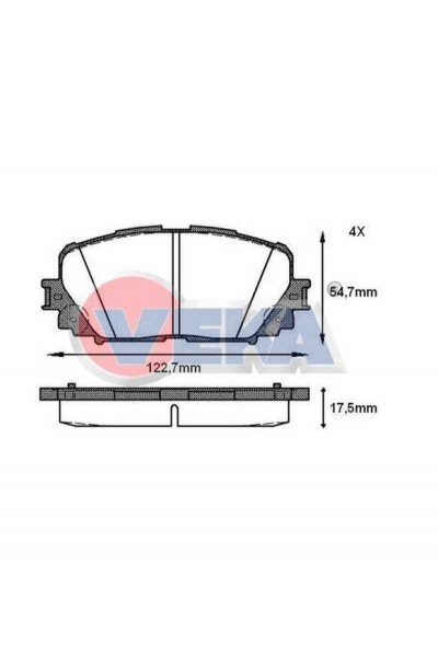 Fren Balata Arka Toyota Yaris- 1.0 - 2006-2010 -1.4 D-4D
