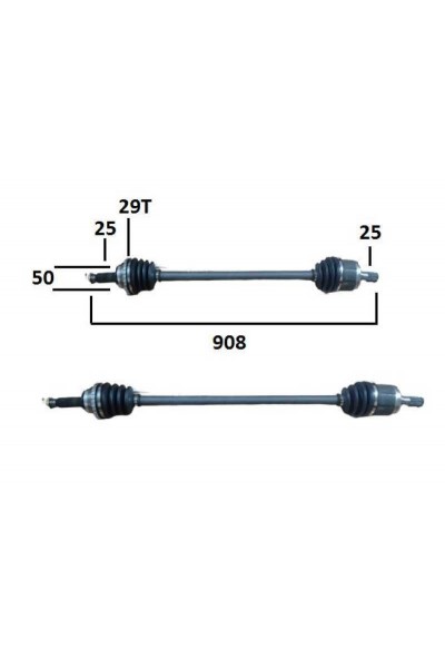 Accent 95-05 Getz Bnz Aks Sağ Komple Uzun Absli̇