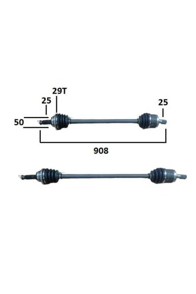 Accent 95-05 Getz Bnz Aks Sağ Komple Uzun Absli̇
