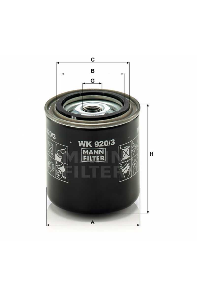 Yakit Filtre Kia Pregio Mazda B Serisi  E 2200 2.5 D 2.2 D 2.5 Tci D 1997-2002