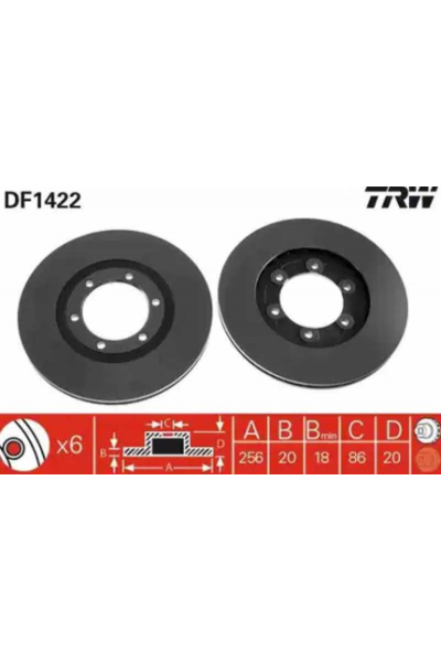 FREN DİSK ÖN MAZDA B2200 B2500 80-89 E2200 84- KİA BESTA PANELVAN RANGER 4X2 99-02