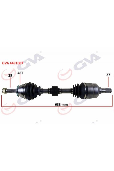 Komple Aks Sol Accent Era 06> 1.5 Crdi̇ Abs’li̇ (48Di̇ş) (633Mm) Di̇zel