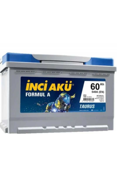 12V  60 Ah Akü  540 En  Formul A Taurus İnci̇