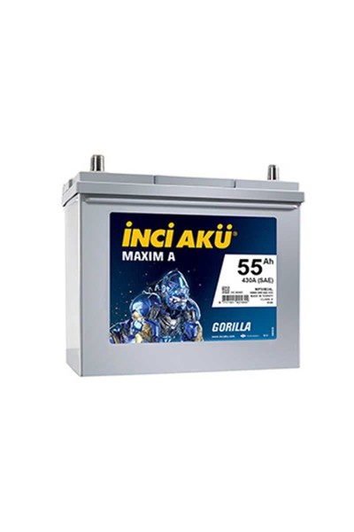 12V 55 Ah  Akü 430 En Maxim A Gorilla Dar İnci̇ Honda Ci̇vi̇c Fd6