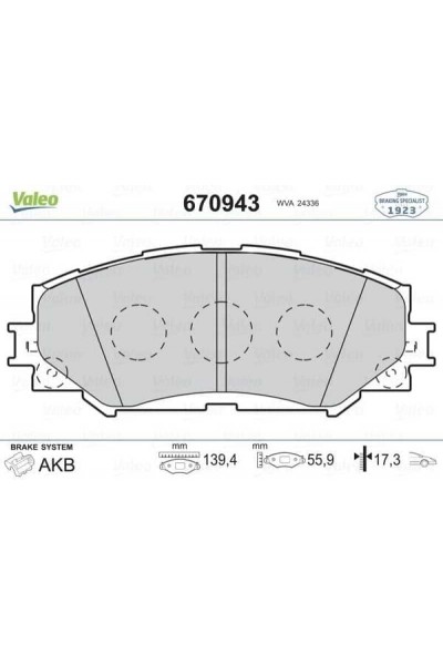 FREN BALATA ÖN TOYOTA COROLLA 1.6 VVT-I 07-12AURIS ZRE15 1.6 VVT-I 07-12