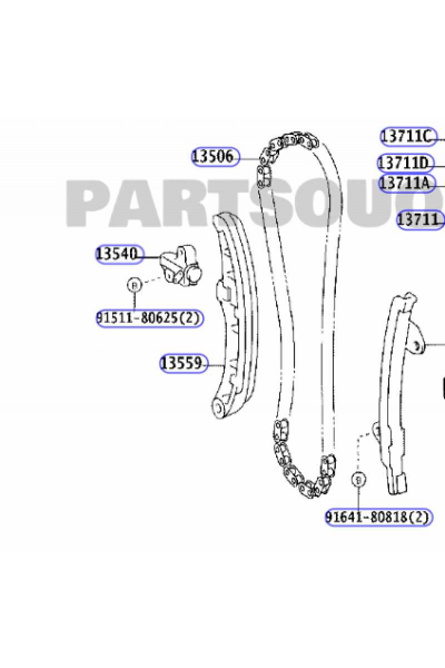 Zi̇nci̇r Seti̇ Toyota Auris 1.33L 1Nr-Fe Nre150 6 Vi̇tes 09-12 Corolla 6 Nre180 6 13-18 Yari̇s Nsp90