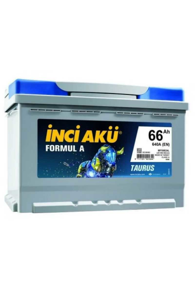 12V 66 Ah İnci̇ Akü 640 En  Formul A Taurus Alçak Kutu
