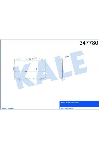 Hyundai̇ Accent Su Radyatörü 1994-2000 Model 1.3 1.5 Motor   25310-22005