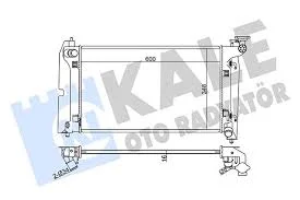 RADYATÖR SU COROLLA 02-07 / AVENSIS 03-08 3ZZ A-T BRAZING
